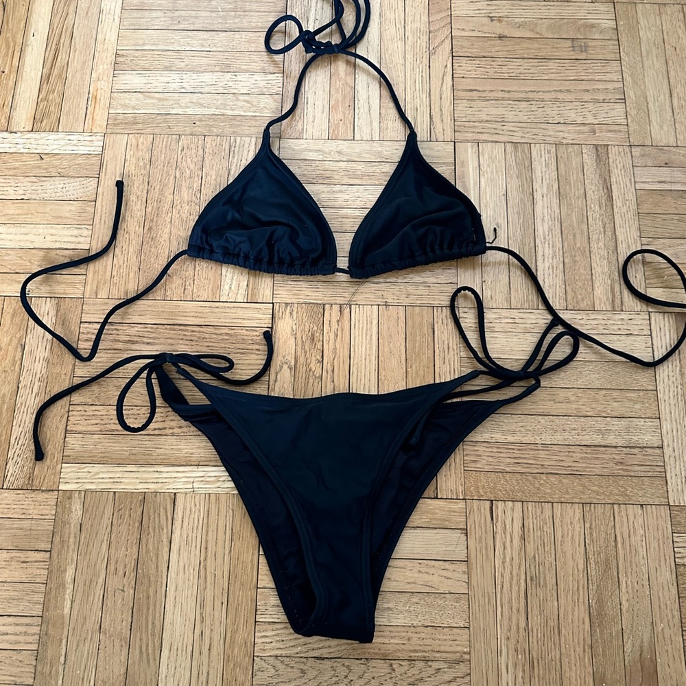 Black Triangle Bikini Set